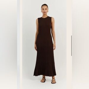 DISSH ADA Chocolate Sleeveless Midi Dress